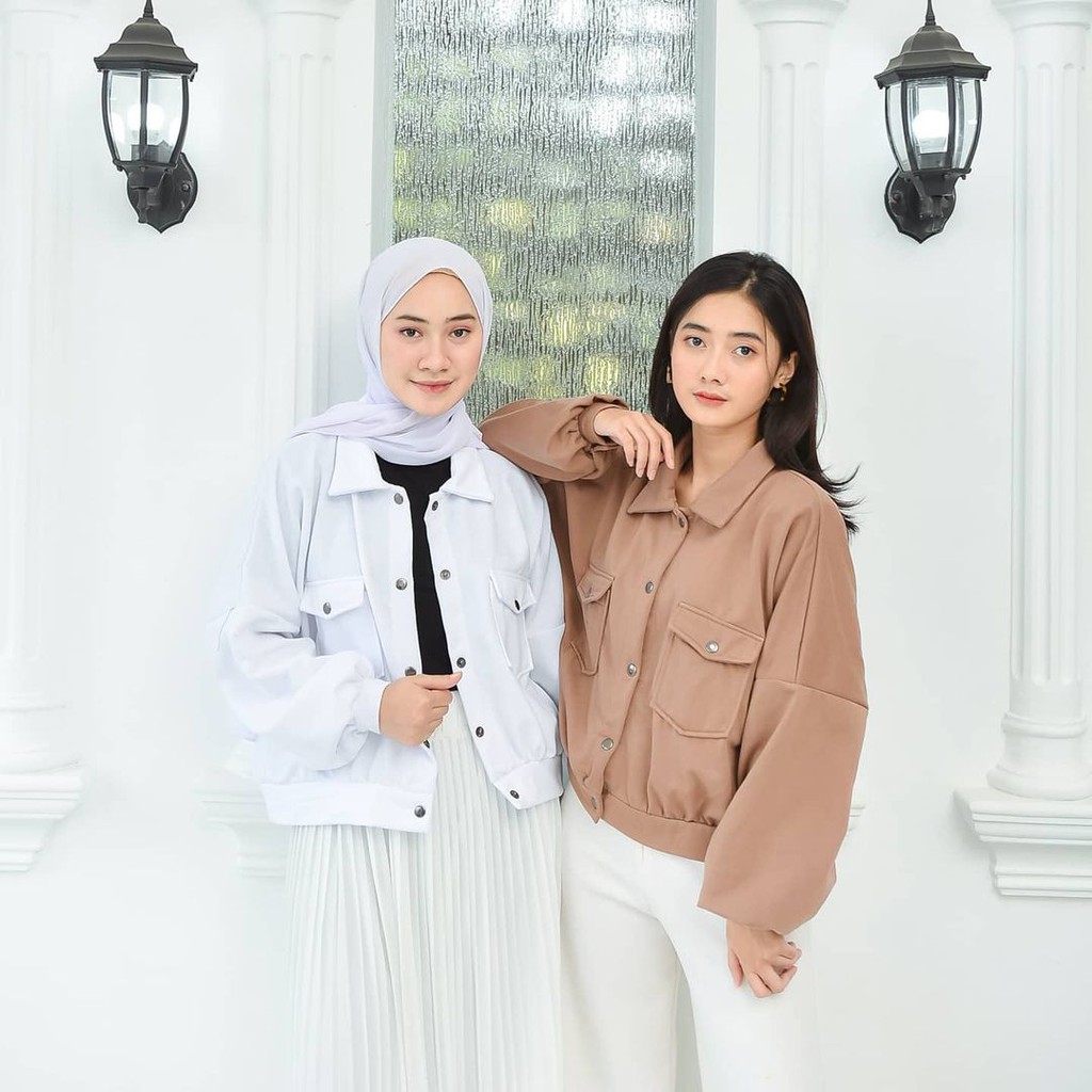 Nilo button jacket | jaket wanita | outer wanita murah | jaket wanita murah