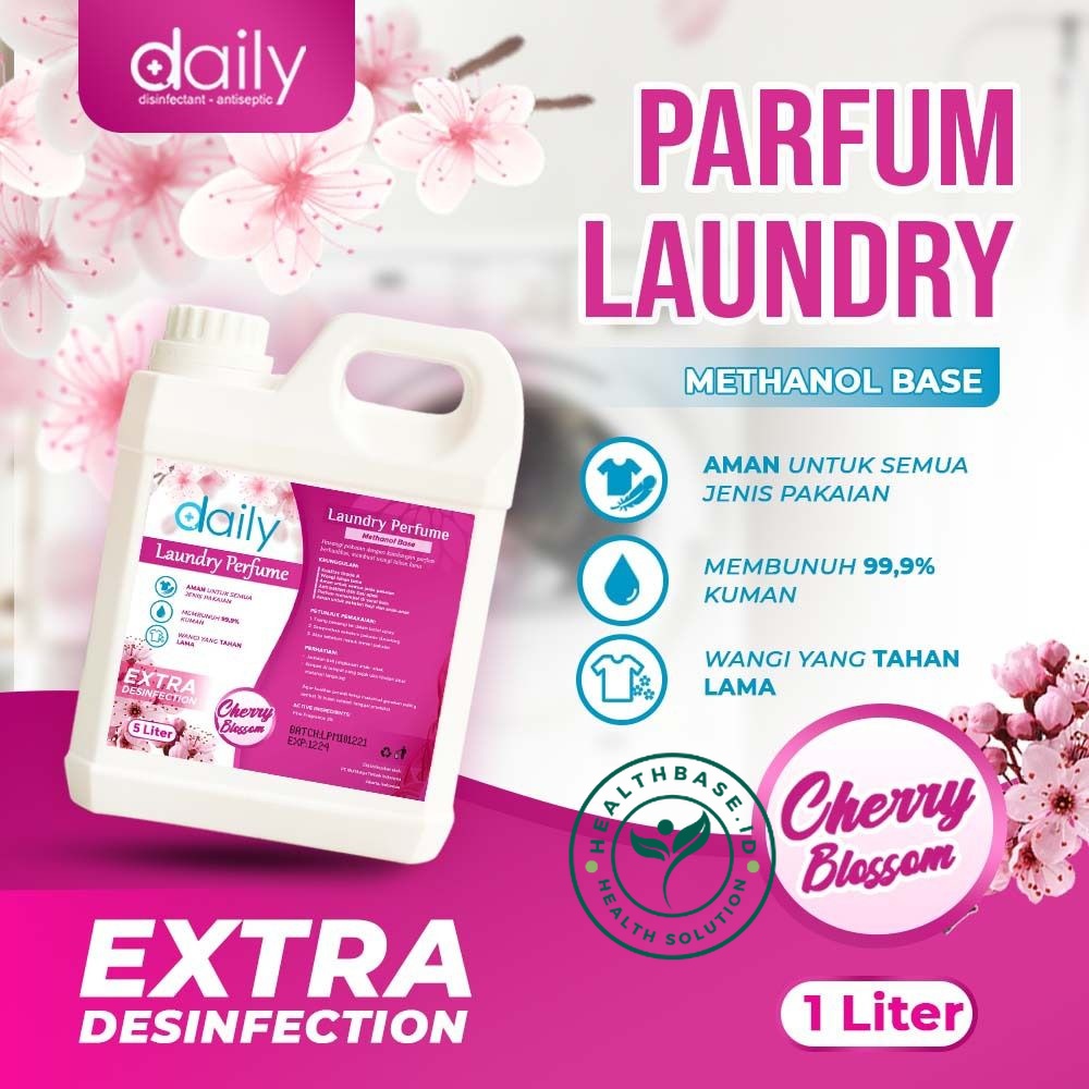 PEWANGI PAKAIAN BAJU GRADE A DAILY PARFUM LAUNDRY EXTRA DISINFECTION 1 LITER CHERRY BLOSSOM