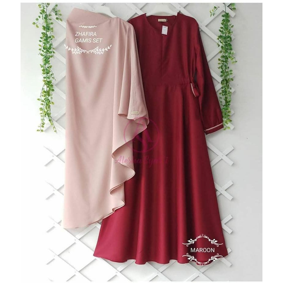 Gamis Muslim / Gamis Set / Zafira Set / Hijab Muslim / Busana Muslim / Gamis Hijab / ZAVINNA FASHION