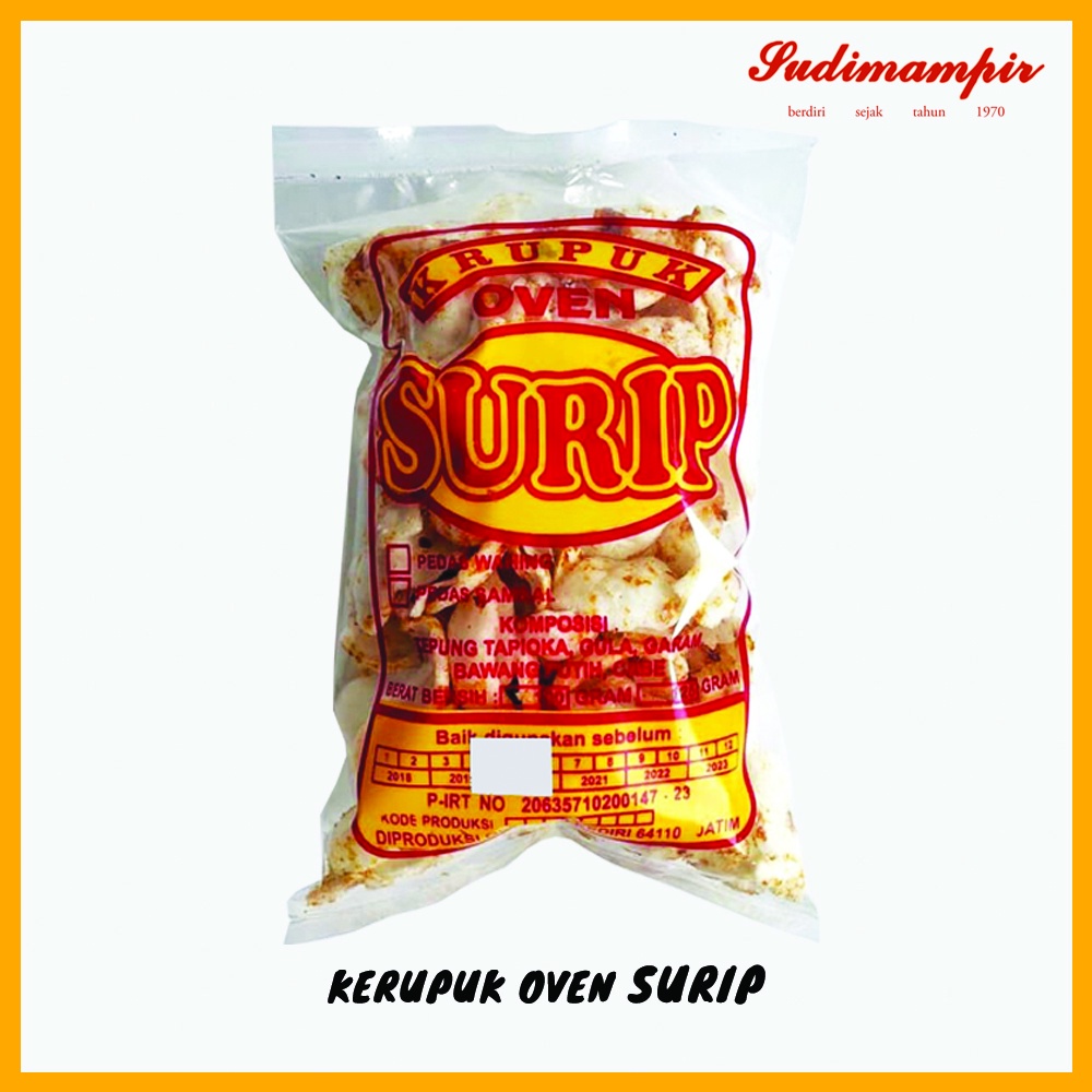 

Kerupuk / Krupuk Bawang Pasir Oven Surip (100 gram) - Oleh Oleh / Makanan Ringan Surabaya