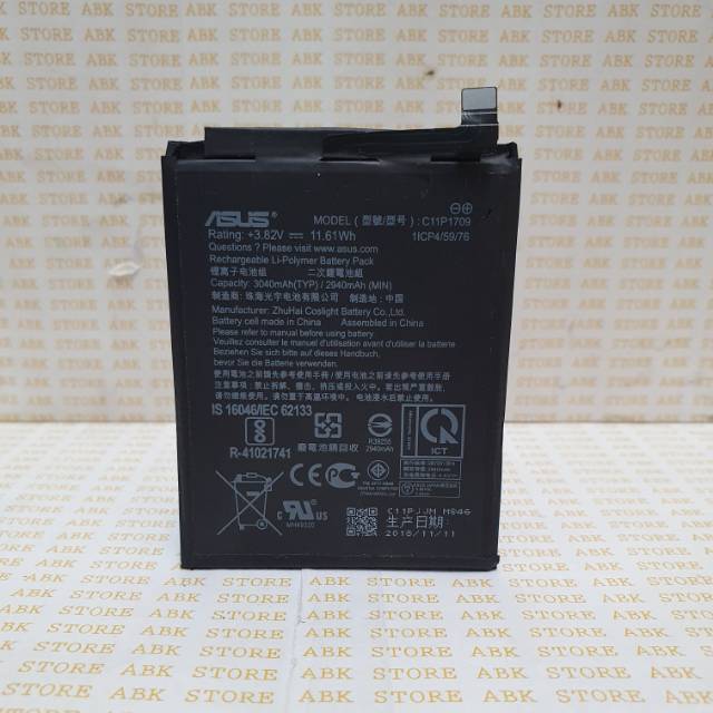 Batre Baterai Battery Asus Zenfone Live L1 ZA550KL C11P1709 Original