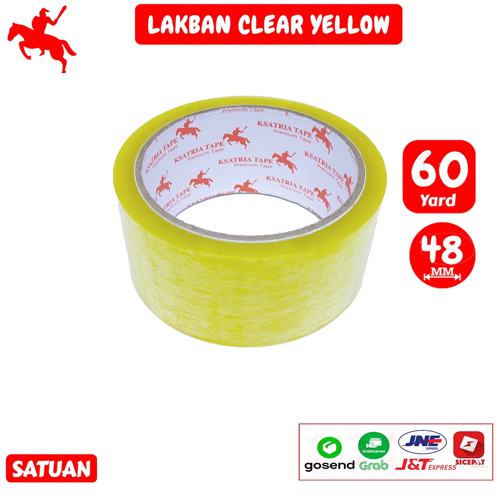 

Lakban OPP Tape / Lakban Clear Yellow KSATRIA Tape 12MM,24MM,48MM