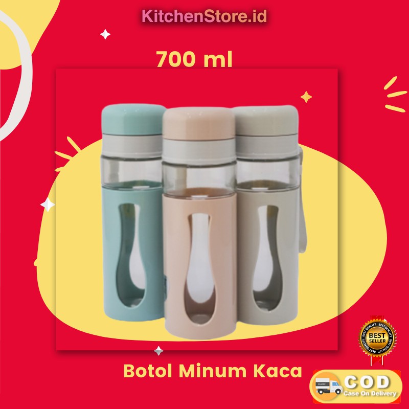 BOTOL MURAH ❤️ Botol Air Minum Kaca Not Breakable 700ml (H50-3)