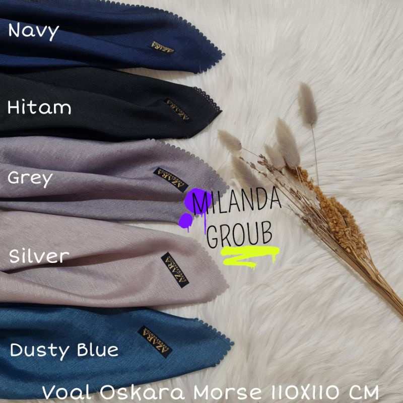 Azara Hijab Segiempat Premium Oskara Morse 110X110 CM