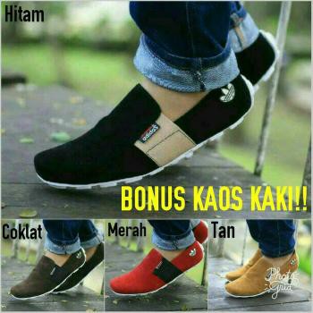 Adidas slip on cowok (sepatu santai/sepatu casual)