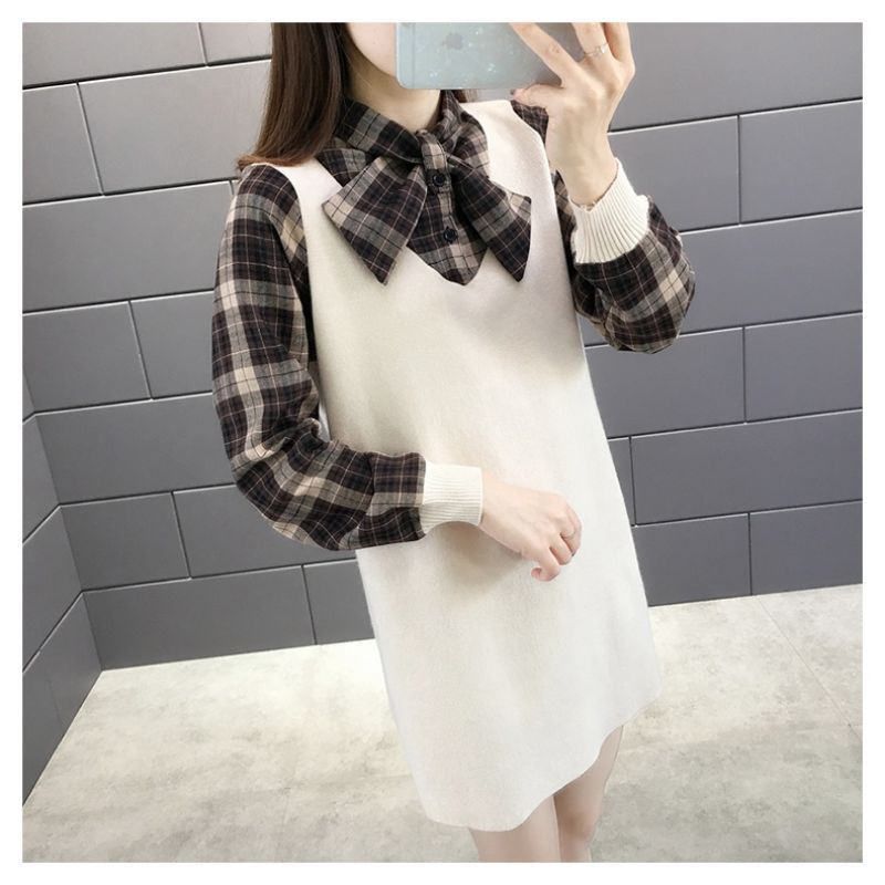 MDLV 1100 LIVIANA TIE NECK KNIT TOP KOREA DRESS KOREA DRESS RAJUT PREMIUM DRES CANTIK FASHION IMPORT