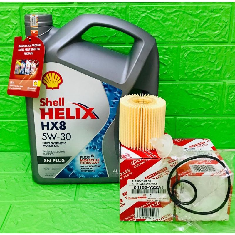 Oli Shell helix HX8 5W-30 4L paket filter oli New Camry 3,5 new altis