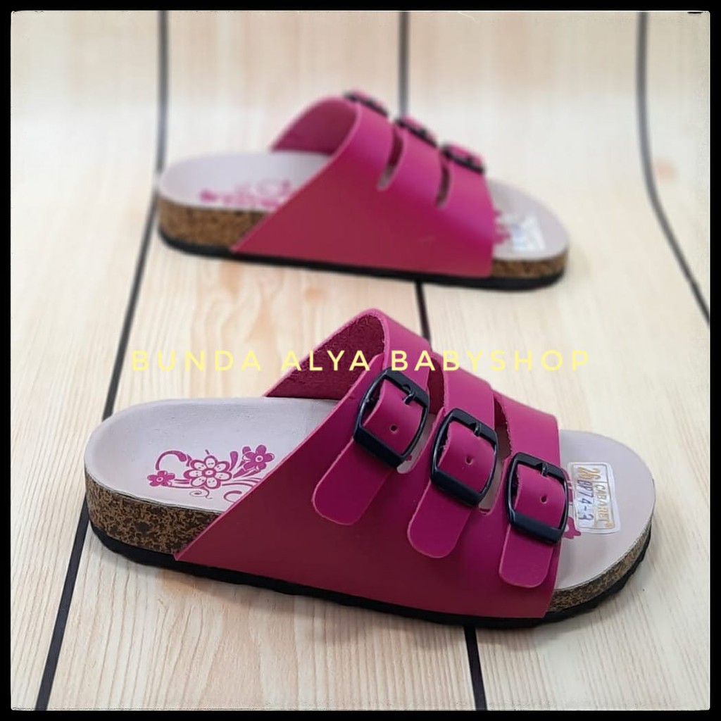 Sendal Anak Perempuan Slop Usia 5 6 Tahun PREMIUM FANTA - Sandal Anak Cewek Bunga Size 27 - 29 Alas Karet Anti Licin