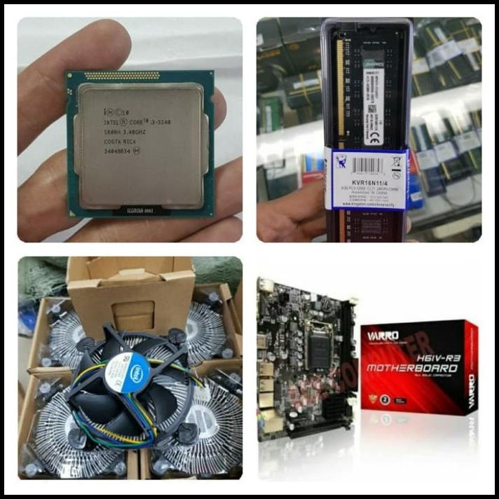 Paket Custom I3 3240/Mobo H61 Varro/Ddr3 4Gb Socket 1155 Diskon