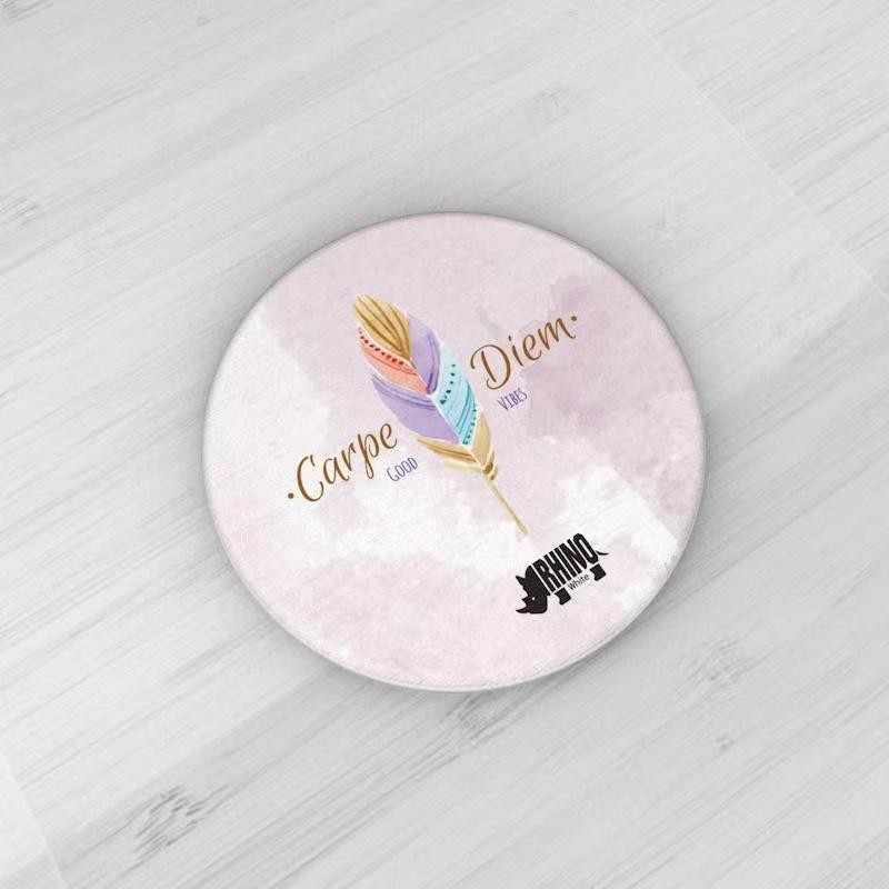 TBOSS Tatakan Gelas Diatomite Bulat Datar Motif Unik Cantik / Tatakan Gelas Motif Baru Diatomite