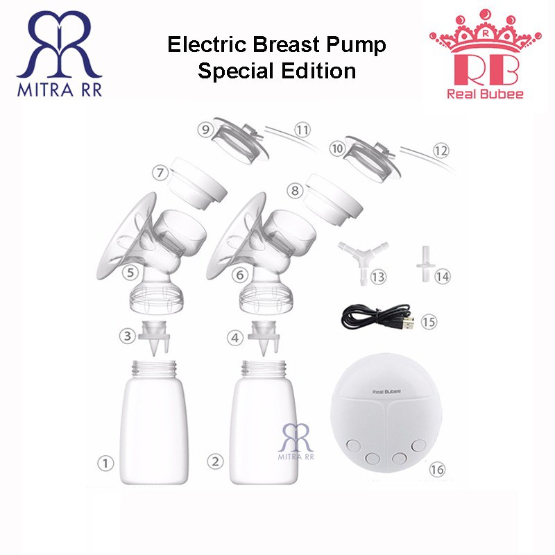 Pompa ASI Elektrik Dual Mode Real Bubee / Double Electric Breast Pump - Pompa Asi Manual Breastpump