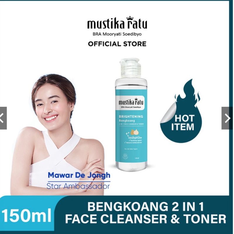 MUSTIKA RATU Brightening Bengkoang 2 In 1 Face Cleanser &amp; Toner 150ml