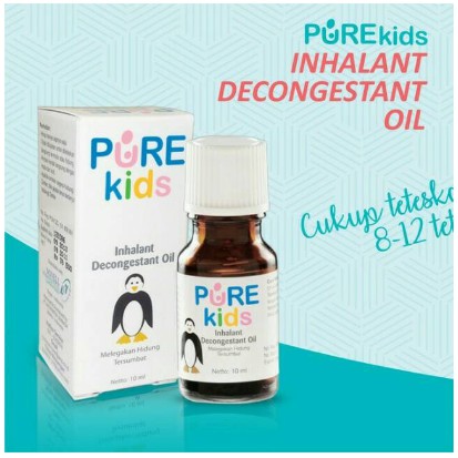 PURE KIDS INHALANT 10ML , OBAT HIDUNG TERSUMBAT, PELEGA HIDUNG TERSUMBAT ANAK