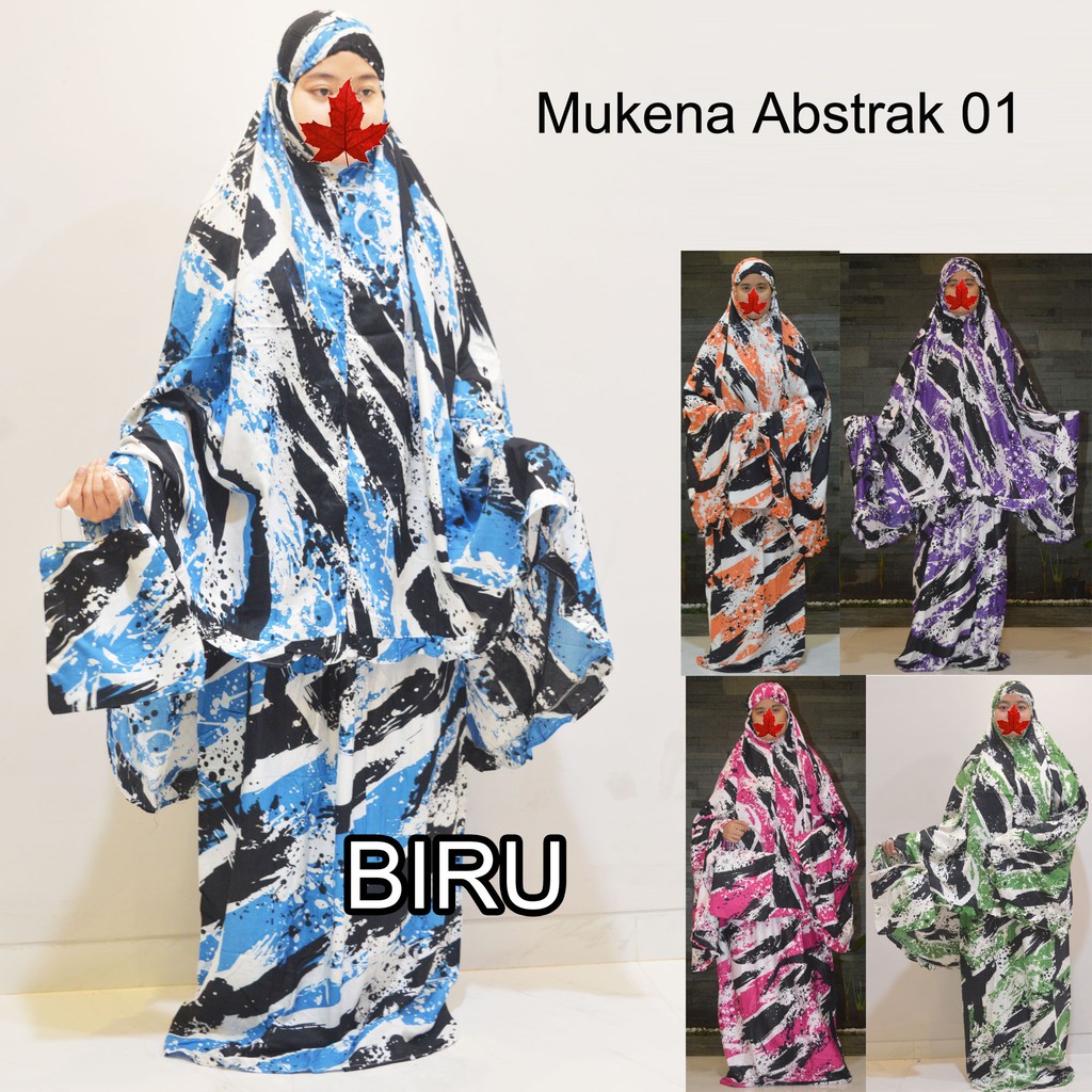 mukena bali tiedye dewasa standar kain rayon