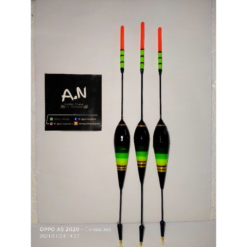 kumbul atau pelampung pancing anti badai hand made panjang 10cm - 30cm