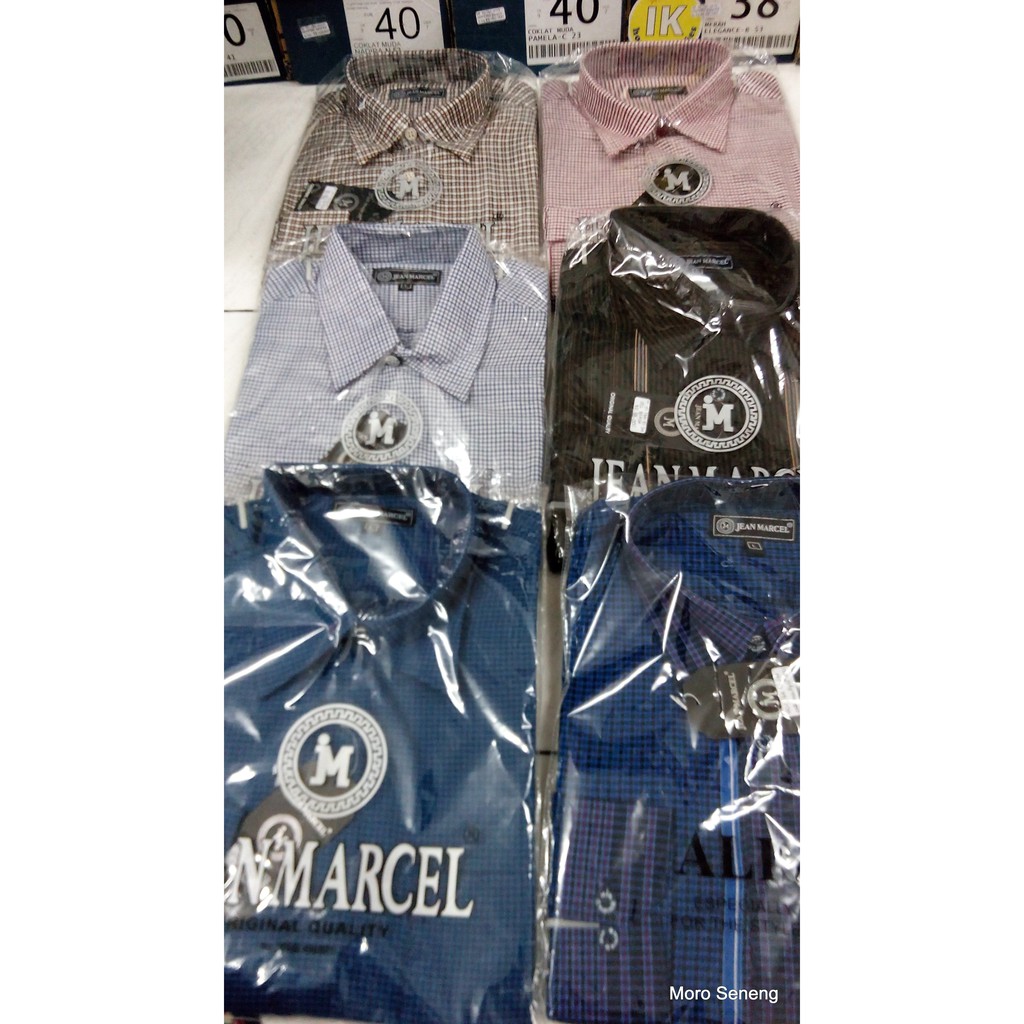 Kemeja Hem pria Dewasa JEan Marcel Biasa PANJANG motif