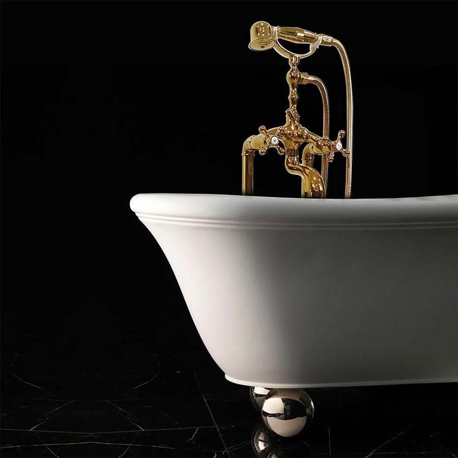 [SERBA SERBI] Kran Standing Bathtub Luxury Emas Panas Dingin Model Clasic