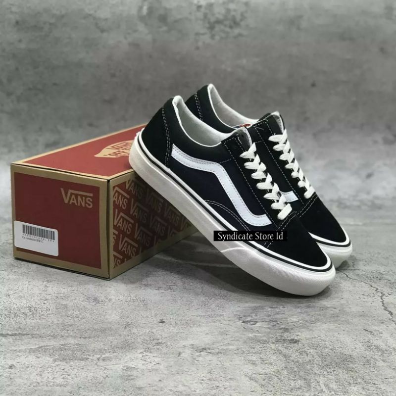 SEPATU VANS OLDSKOOL BLACK WHITE - SNEAKERS VANS OLD SCHOOL PREMIUM IMPORT (BANYAK BONUS) vans original sepatu vans sneakers vans sepatu pria black white