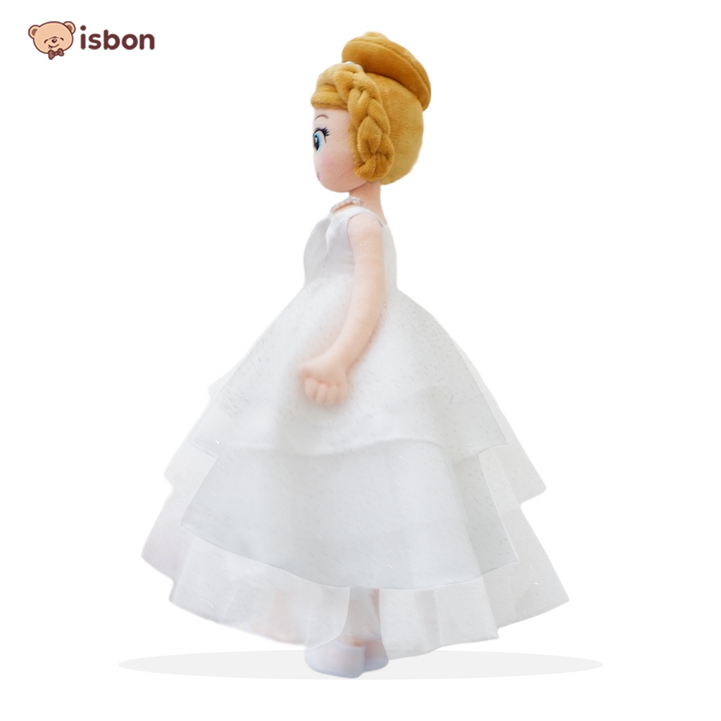 ISTANA BONEKA princess ALICE putih mainan anak perempuan elegan premium white gown berbi baju bisa di lepas cute plush princes doll