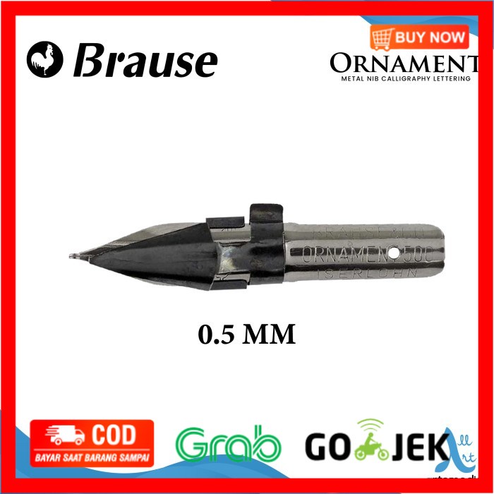 

(BISA COD) Mata Pena Kaligrafi Brause Ornament Metal Nib Calligraphy Lettering - ORNAMENT 0.5mm