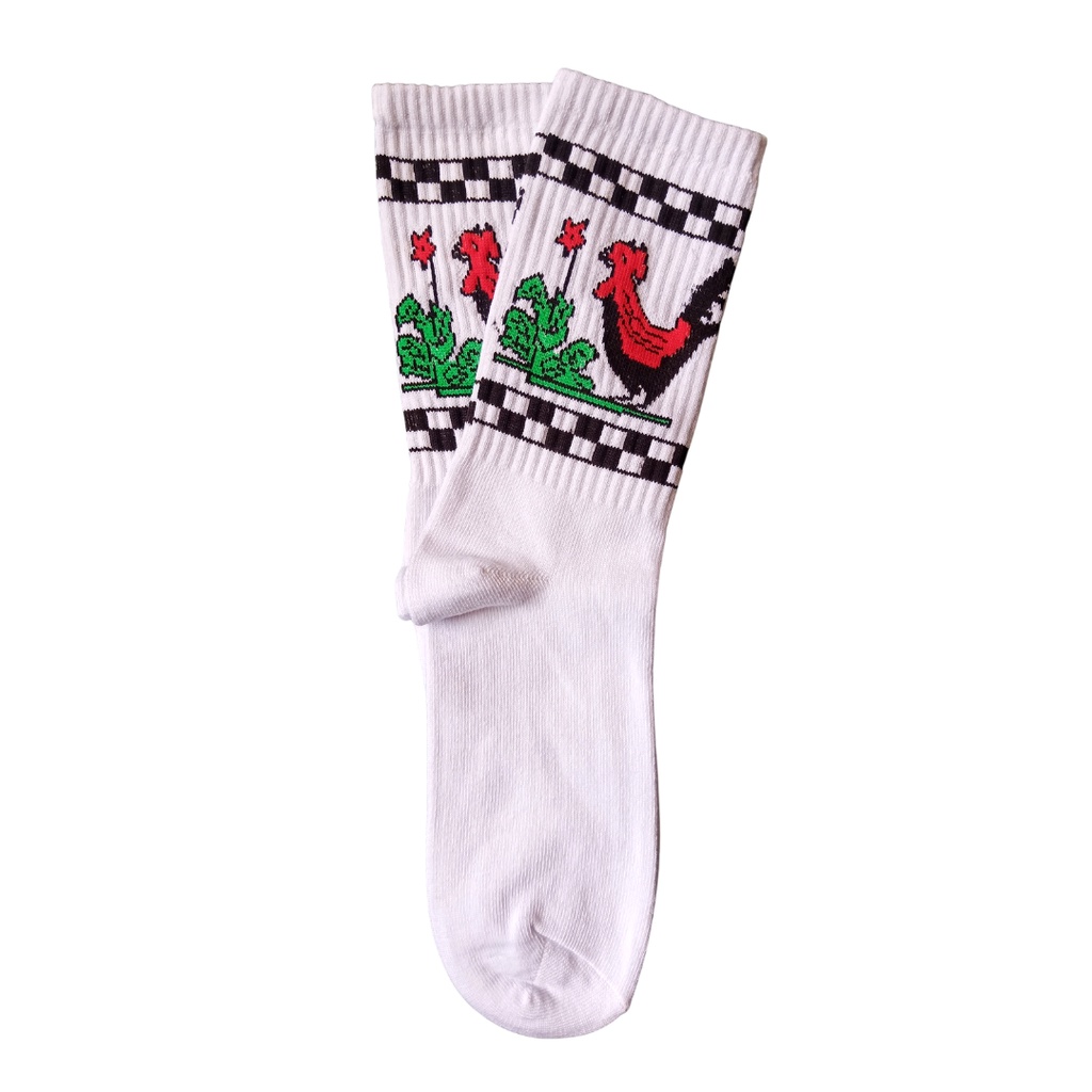 [BIG SALE] Kaos Kaki Motif Skate Oldschool - Mohaki Official-Ayam Jago