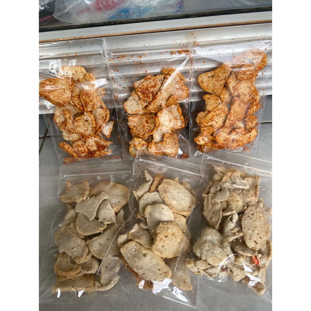 

Cemilan Bakso Goreng (Basreng) Rasa Asin, Pedas dan Gurih