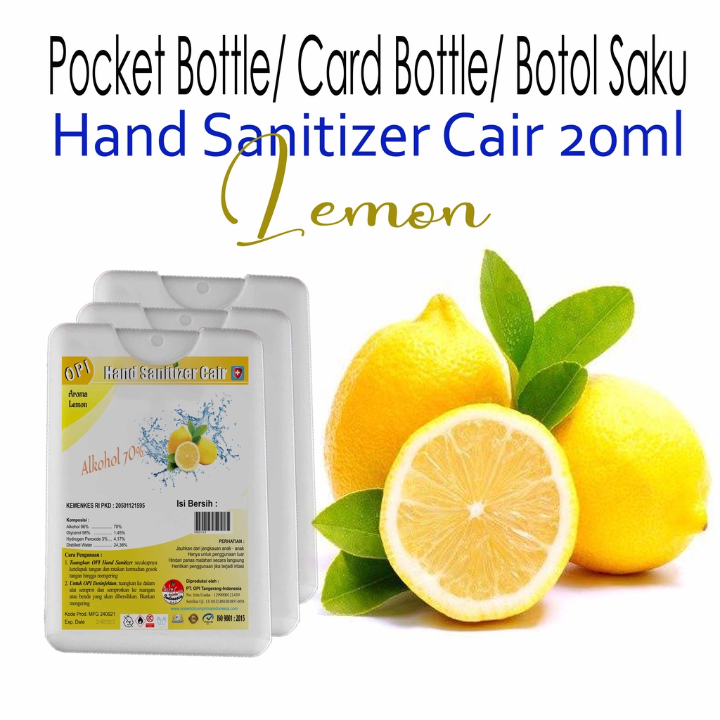 hand sanitizer 20ml varian wangi segar dalam kemasan botol saku(pocket bottle)