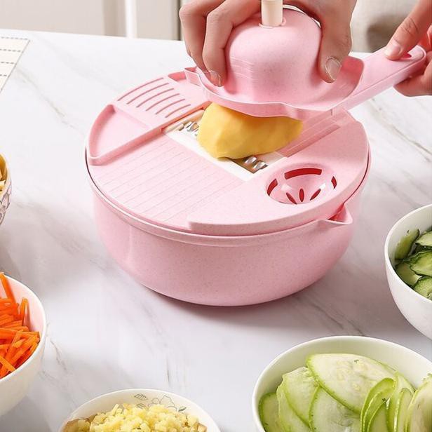 ○ SHENAR, ALAT PEMOTONG SAYUR 12 IN 1 / PARUTAN SAYUR KENTANG / ALAT PEMOTONG SAYUR SERBAGUNA ♠