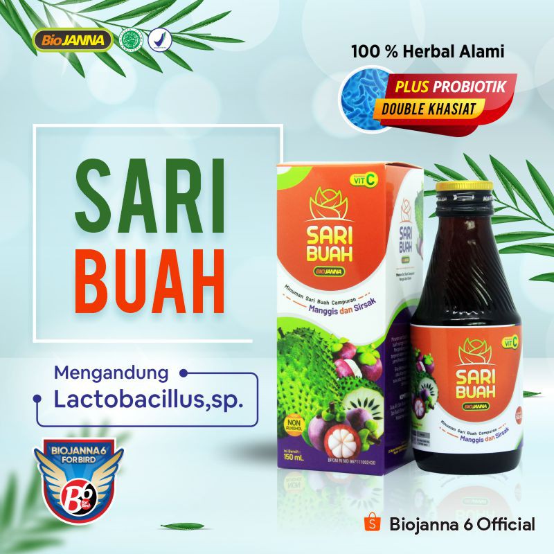 

Sari Buah Probiotik Biojanna | Ekstrak Manggis | Sari Manggis | isi 150ml