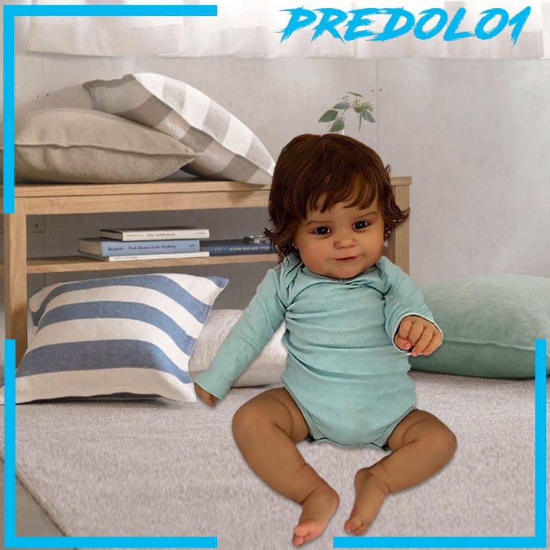 (Predolo1) Mainan Boneka Bayi Perempuan Reborn 49cm Bahan Silikon Lembut Handmade