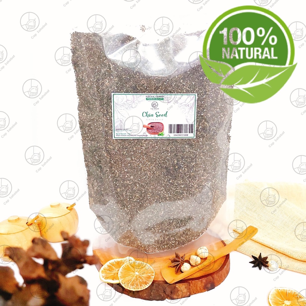 1Kg Organic Black Chia Seeds / USDA / Organic Chia Seed Mexico  / Rempah / JSR 100% PREMIUM QUALITY