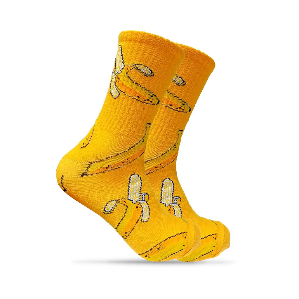 THE MUDS - Kaos Kaki Oldschool Motif Pisang Kuning - X69