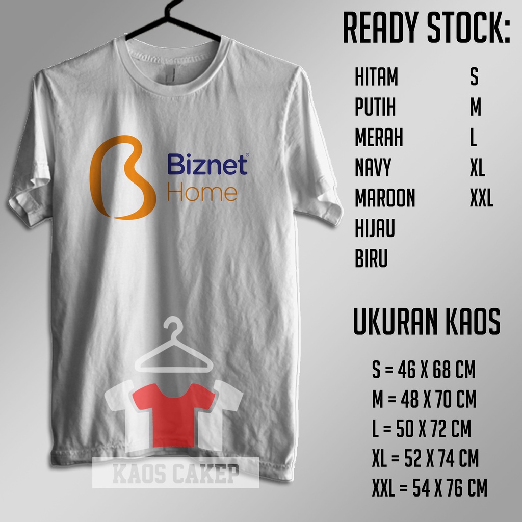 Kaos Biznet Home Logo Baju Perusahaan