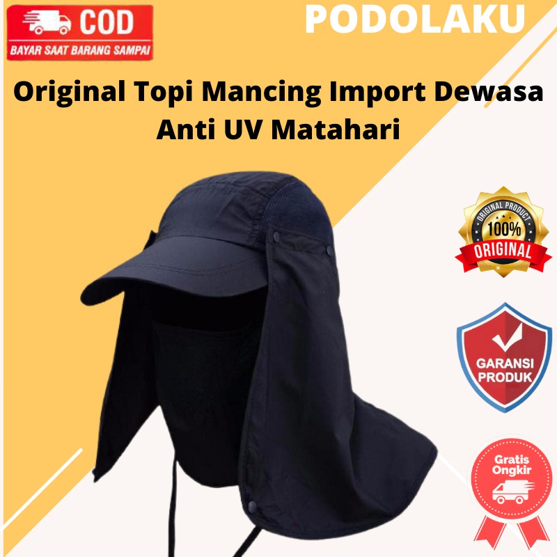 [COD] Topi Mancing Jepang Mania Original Outdoor Import Dewasa Anti UV Matahari