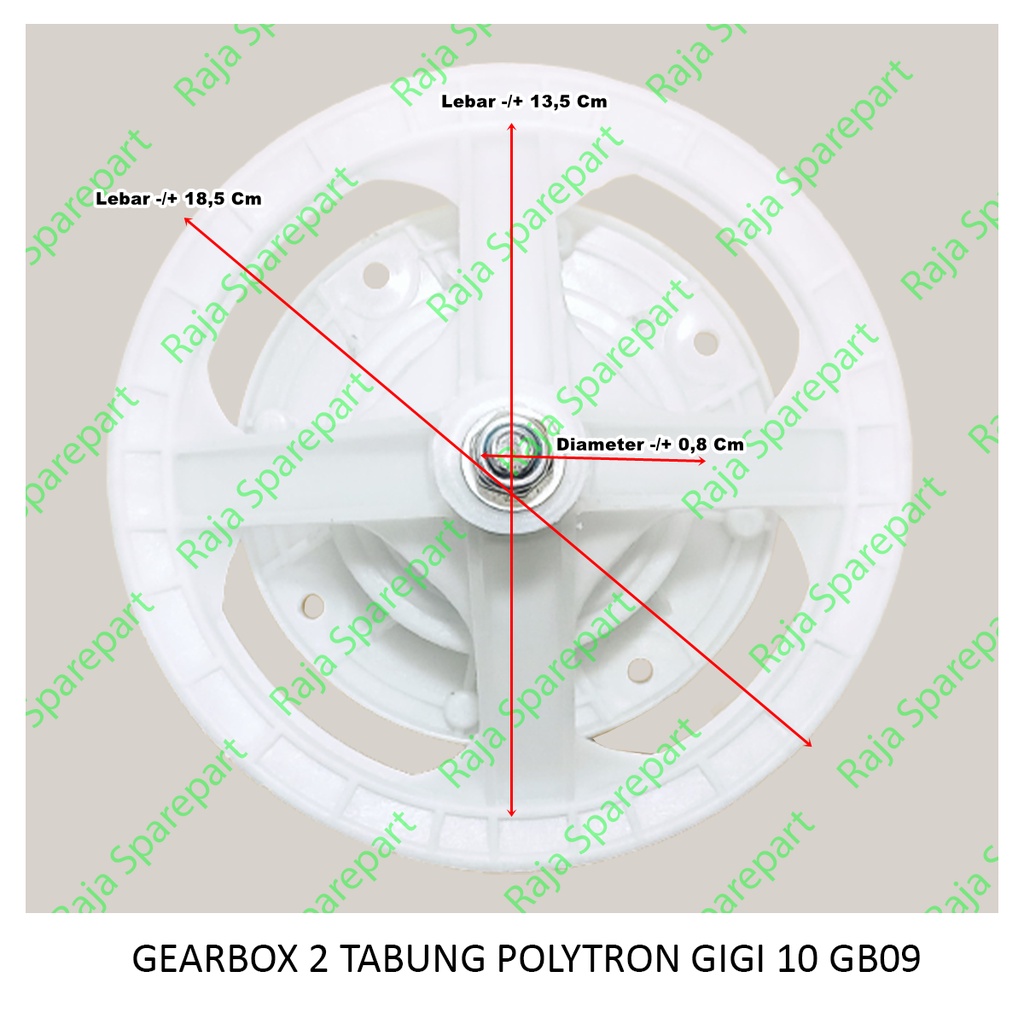 GAERBOX MESIN CUCI/GEARBOX 2 TABUNG POLYTRON  G10 GB-09