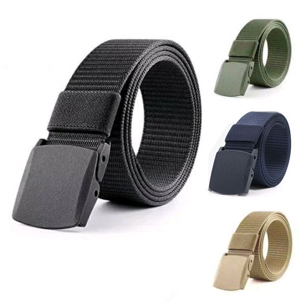 Ikat Pinggang Tactical Nylon Canvas / Sabuk Kanvas Pria Wanita Import / Tactical Army Men Belt Buckle / TS-81