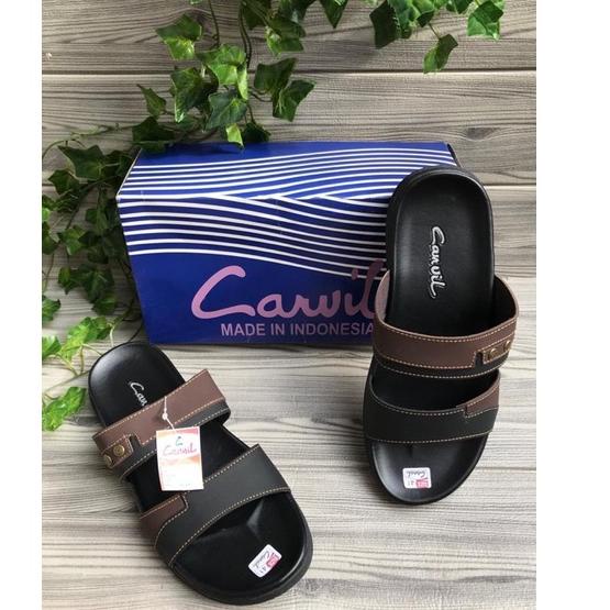 Harga TERMURAAH.. Sandal kulit slop pria carvil berkualitas