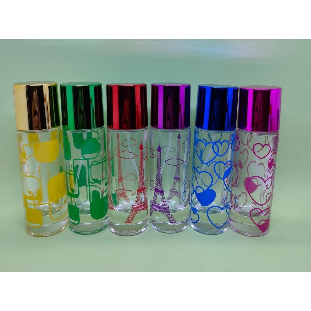 BOTOL PARFUM SPRAY KACA CASA 30 ml MOTIF TRANS .TUTUP DRAT HARGA PER PCS.