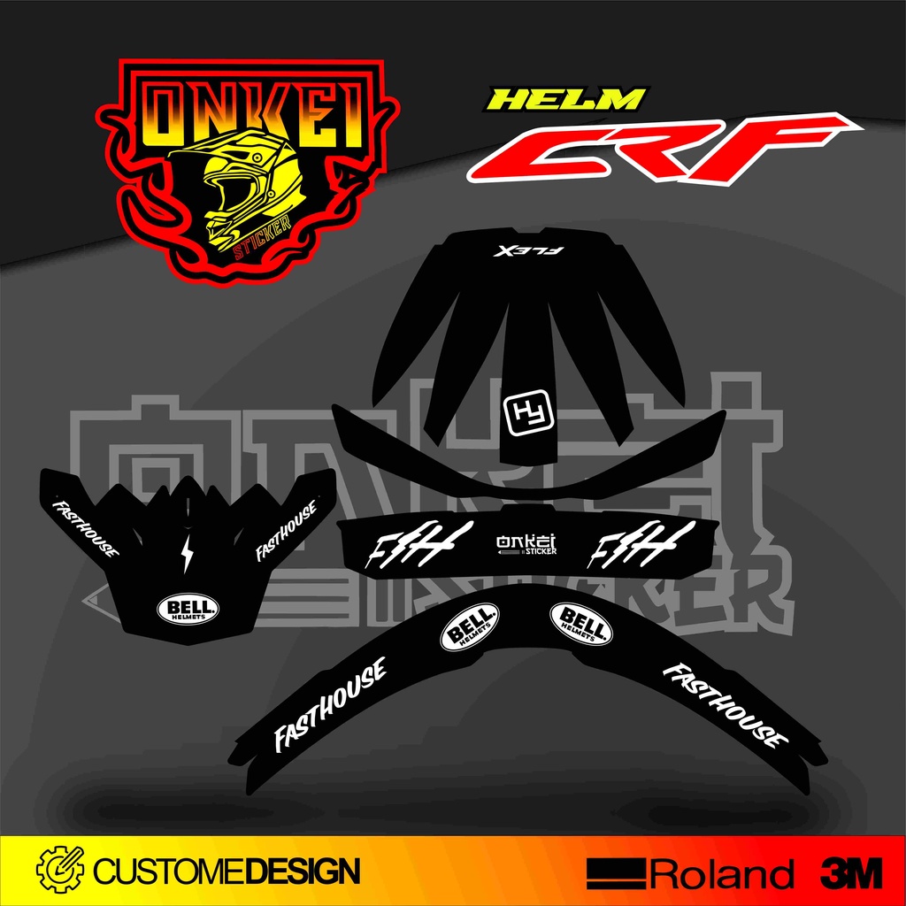 DECAL STICKER HELM CRF HC 1