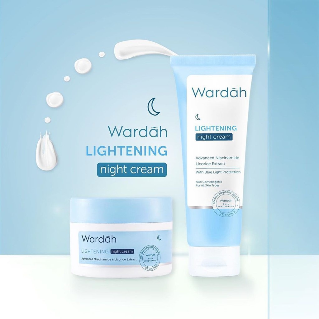 Wardah Lightening Day And Night Cream Advanced Niacinamide 30g 20ml - Pelembab dengan Advanced Niacinamide