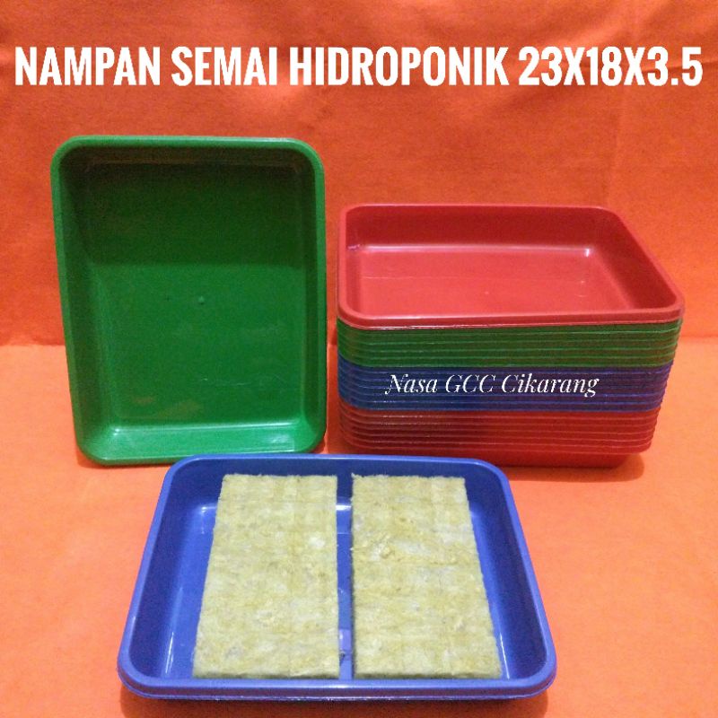 NAMPAN SEMAI HIDROPONIK TRAY SEMAI ROCKWOOL HIDROPONIK