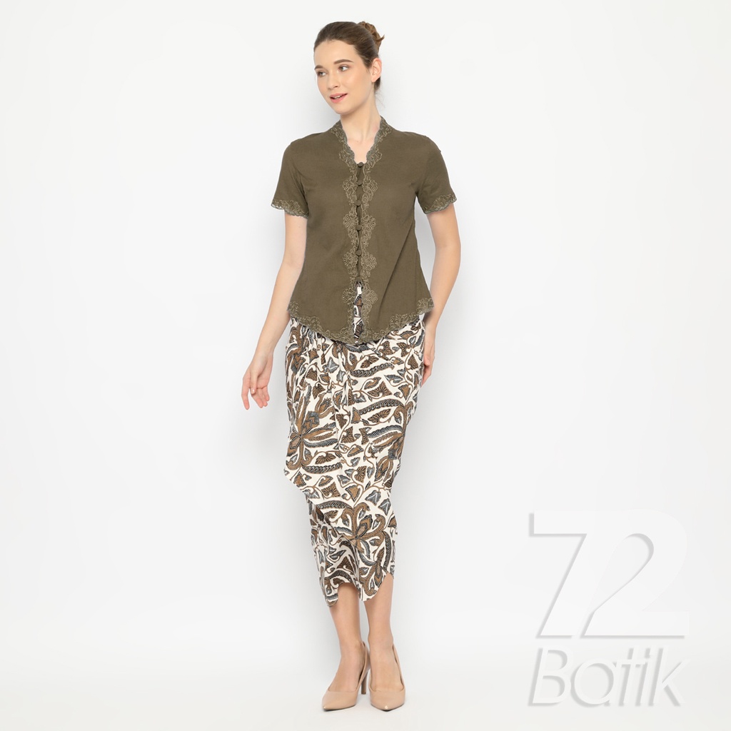 ROK BATIK SPAN Skirt Lilit Kebaya Instan Modern Wanita Motif Elegant Warna Putih Coklat 721036 CAP 72 - Rok Batik Lilit Bawahan Skirt Kamen Kebaya Songket Batik Panjang Plisket Span Instan Jadi Bali Lembaran Premium Modern Untuk Wanita Kondangan