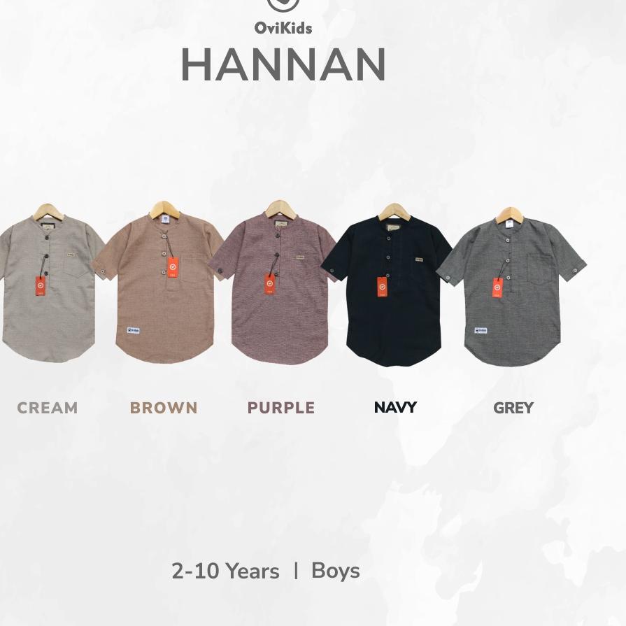 Sudah READY.. OVIKIDS HANNAN-Kemeja Koko Anak Baju Koko Kurta Anak Laki-Laki (2-10 Tahun)