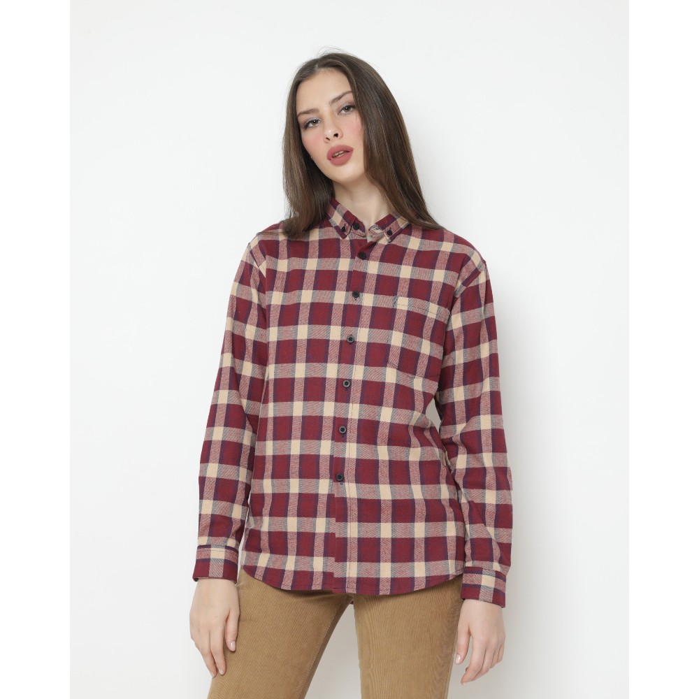 Erigo Flannel Pralims Red | Shopee Indonesia