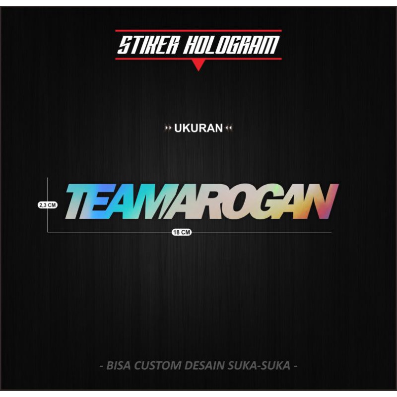 

Stiker Cutting Hologram Team Aragon