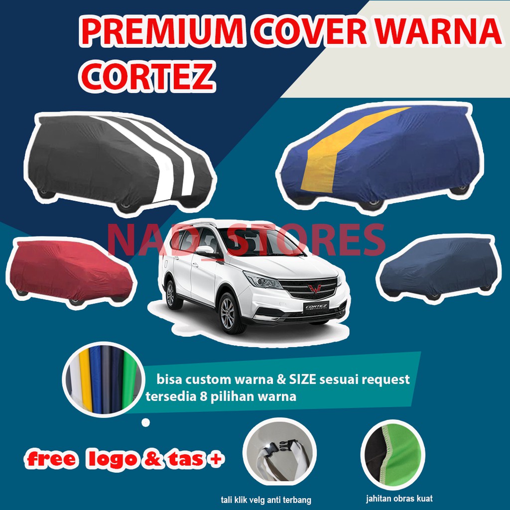 PREMIUM Cover Mobil Wuling Cortez / Sarung Mobil Warna Cortez Waterproof