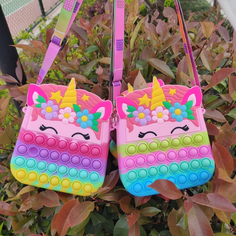 Tas Anak Pop It Unicorn Fashion Ukuran Besar