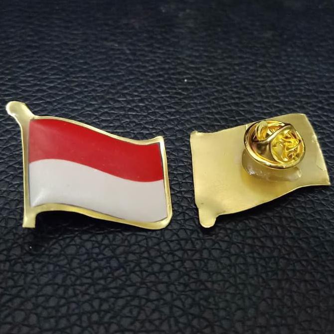 Pin Bendera Berkibar Pin Bendera Merah Putih Indonesia Berkibar 2.5cm
