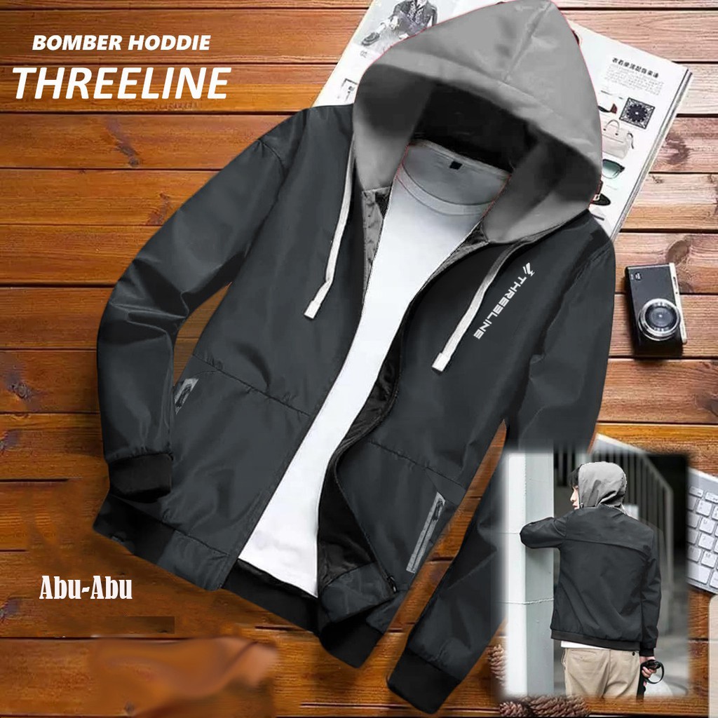 Jaket Hoodie Simple Kasual Bahan Zn Bisa Di Pakai Luar Dan Dalamatau Bb Bolak-Balik-3