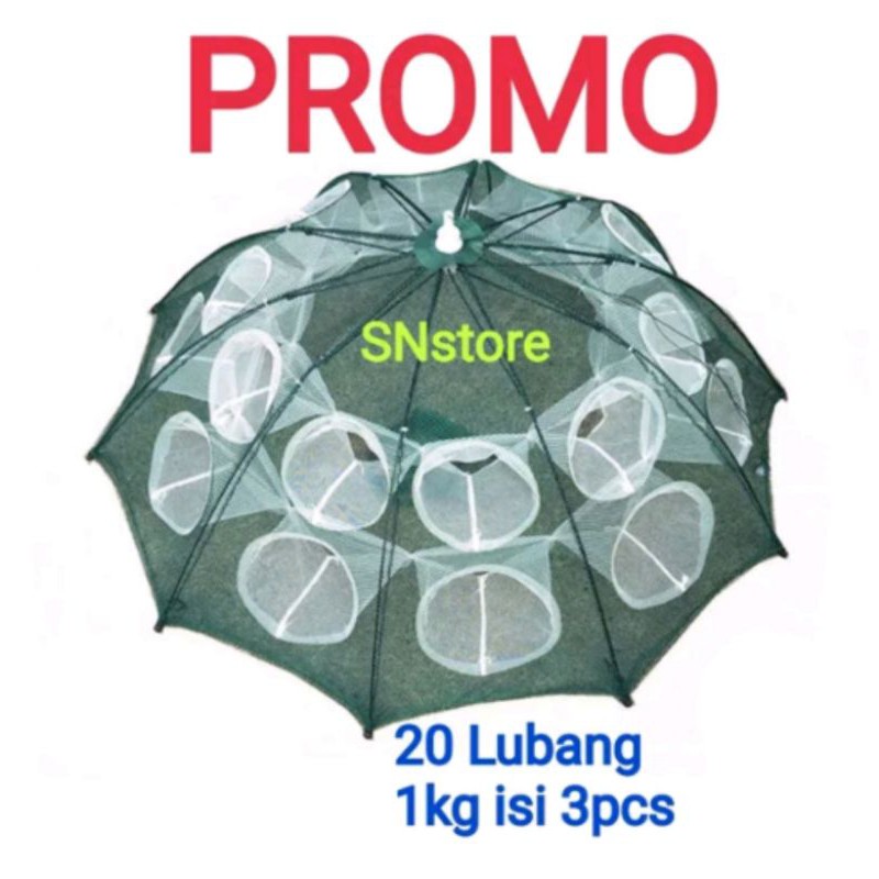 Perangkap Ikan 2 Lubang- Bubu Ikan 6 Lubang- Jaring Ikan Udang Belut 24 Lubang